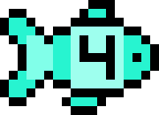 Рыбка с цифрой 4